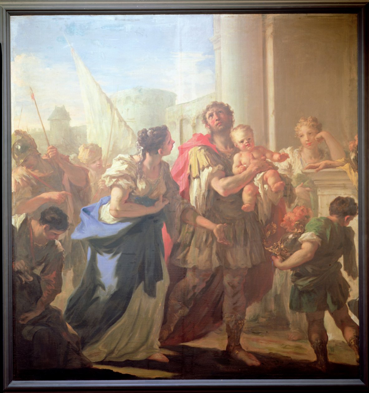 Heitor e Andrômaca, c.1708-10 (óleo sobre tela) de Giovanni Antonio Pellegrini