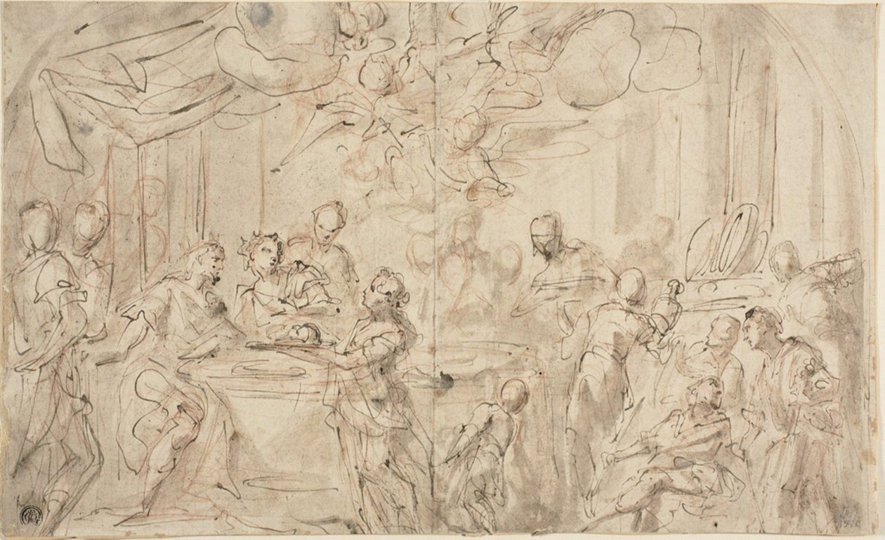 Salomé com a cabeça de São João Batista diante de Herodes de Giovanni Antonio Pellegrini
