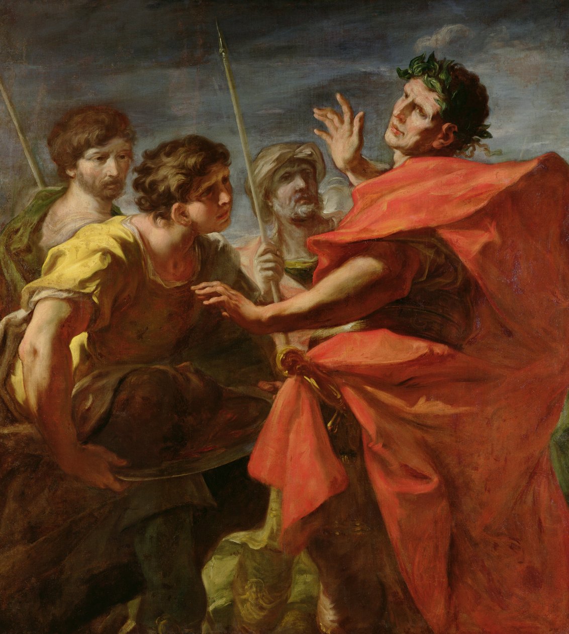 A Cabeça de Pompeu (106-48 aC) Apresentada a César (100-44 aC) de Giovanni Antonio Pellegrini