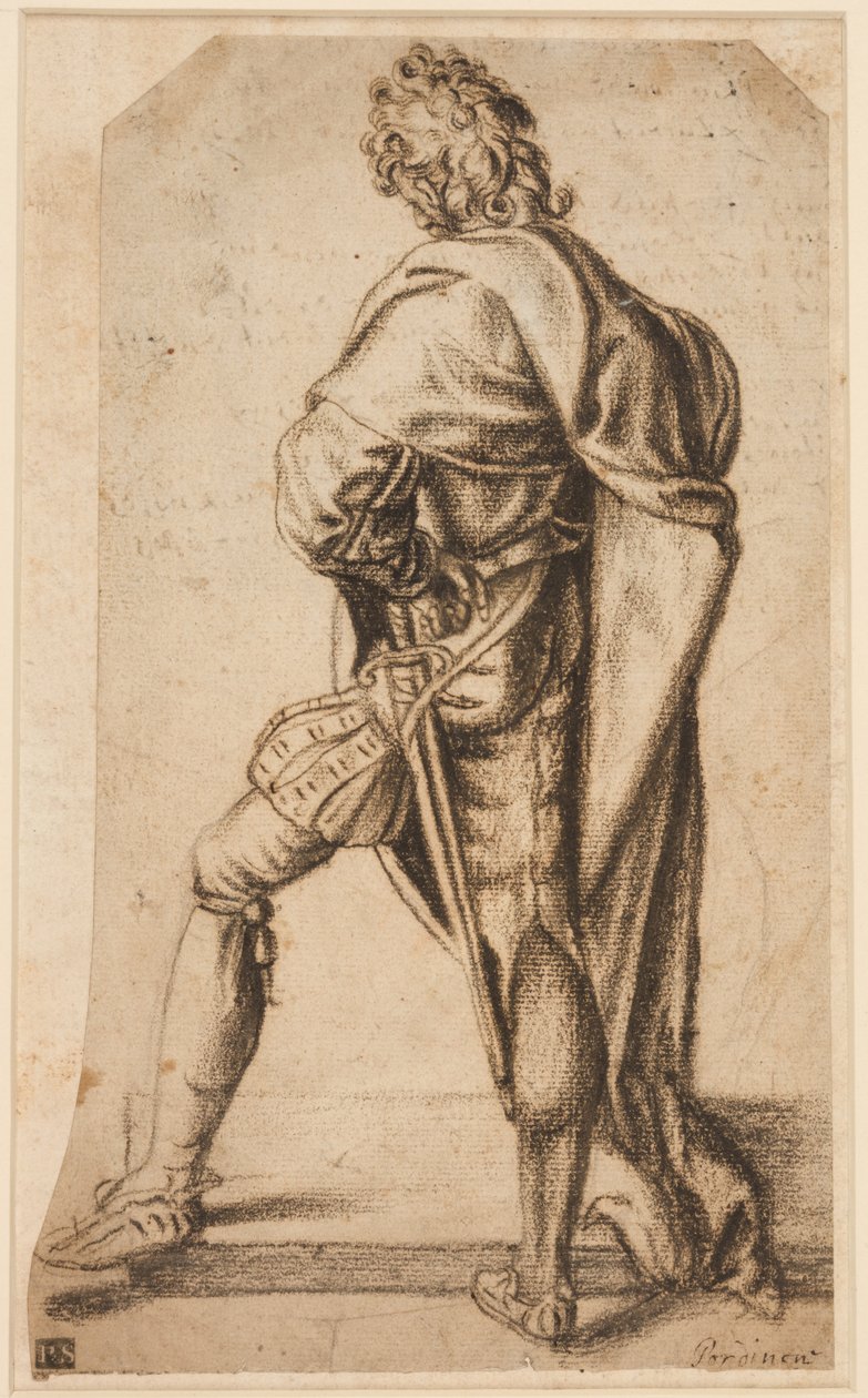 Um homem de pé, visto por trás de Giovanni Antonio Pordenone