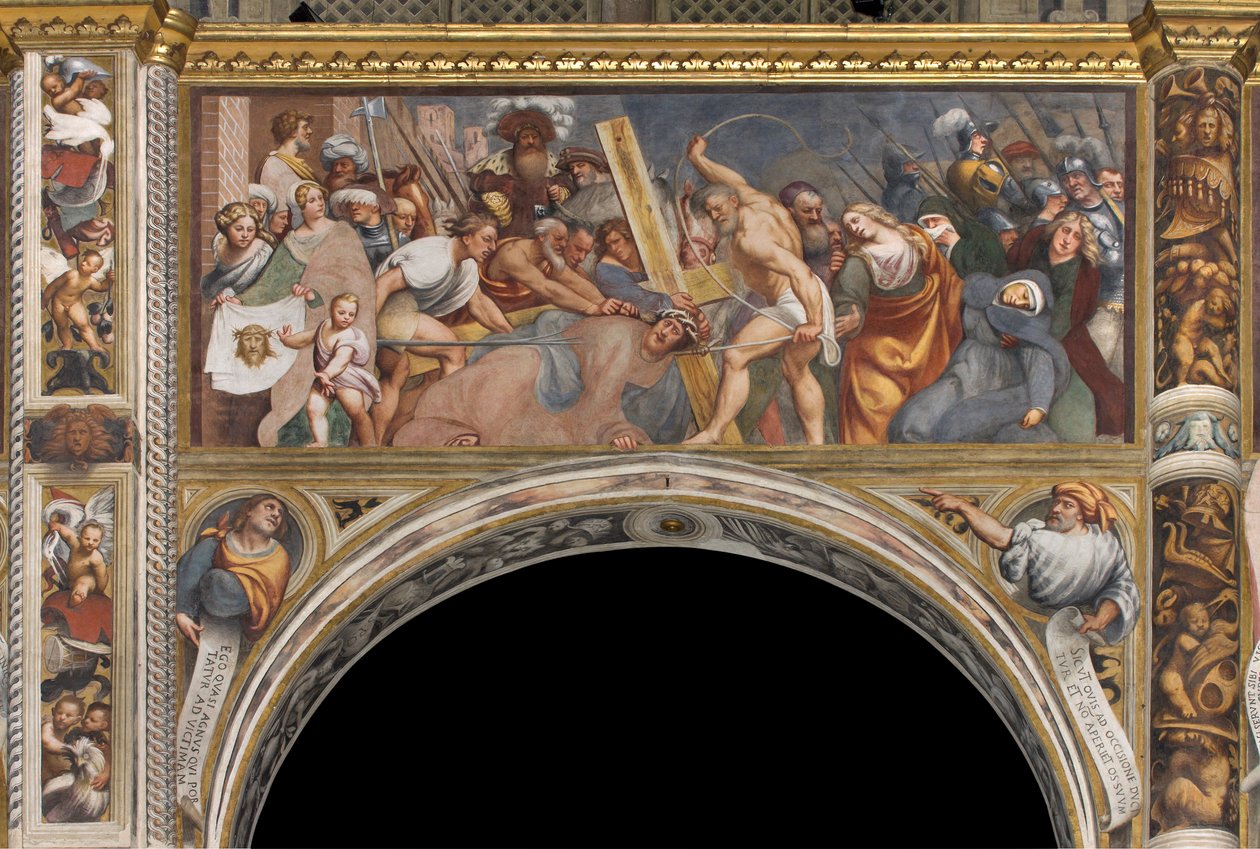 Gruta Central, Segundo Espanhol do Sul, Jesus cai sob a Cruz, Il Pordenone de Giovanni Antonio Pordenone