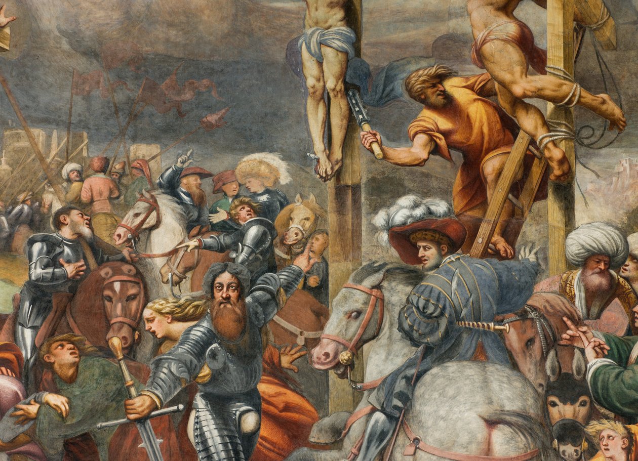 Counterfaccata, IL Pordenone, Crucifixo 1520-21, Detalhe de Giovanni Antonio Pordenone