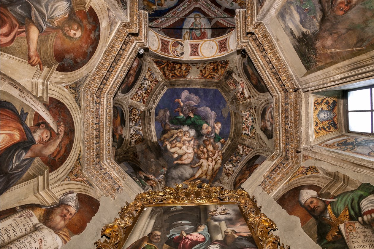 Deus como Criador entre os Anjos, c.1529 de Giovanni Antonio Pordenone