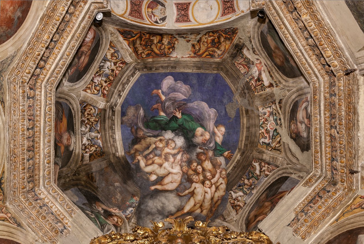 Deus como Criador entre os Anjos, c.1529 de Giovanni Antonio Pordenone