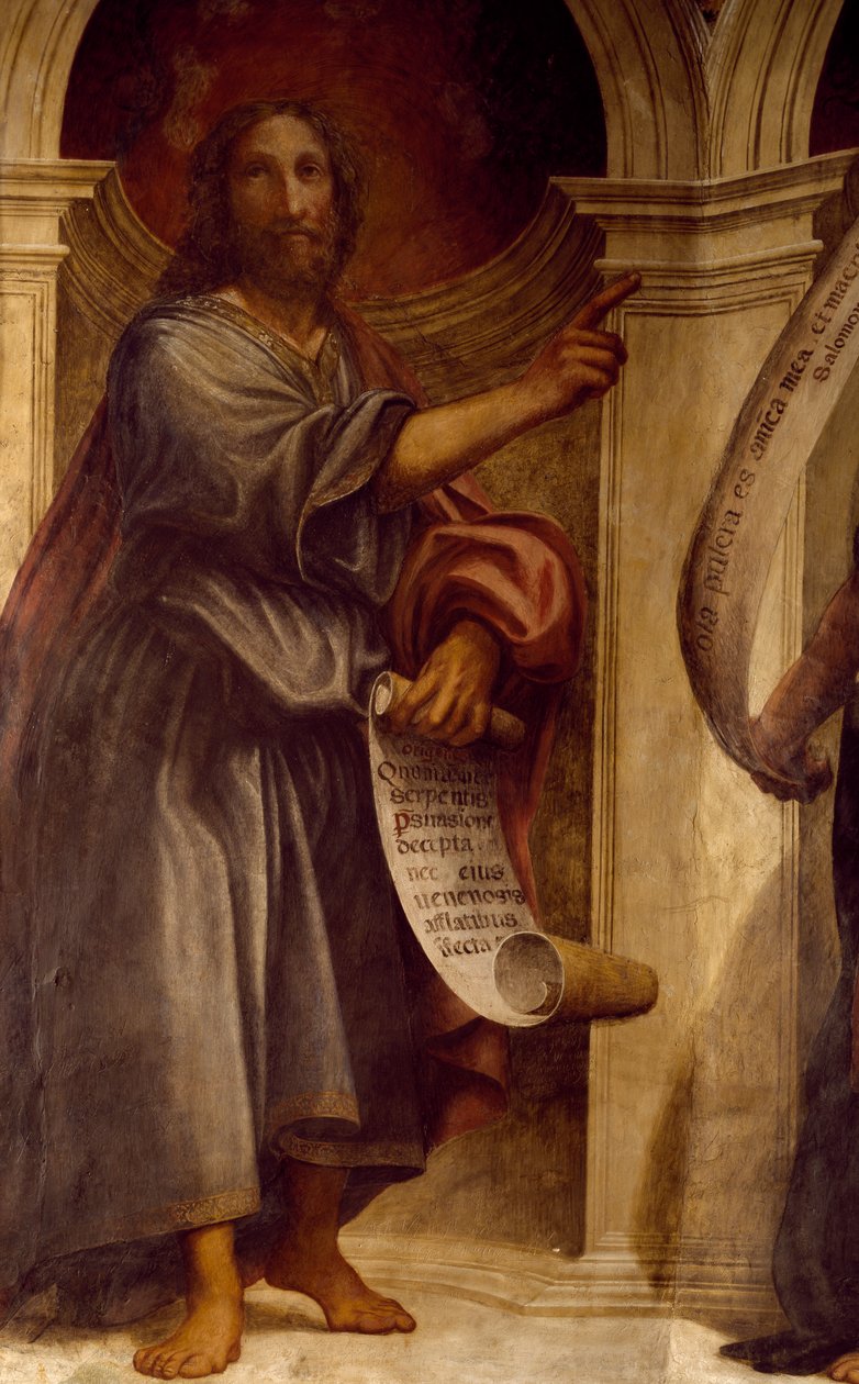 Isaías, detalhe de Profetas, fresco, Igreja de São Francisco, Capela de Sant