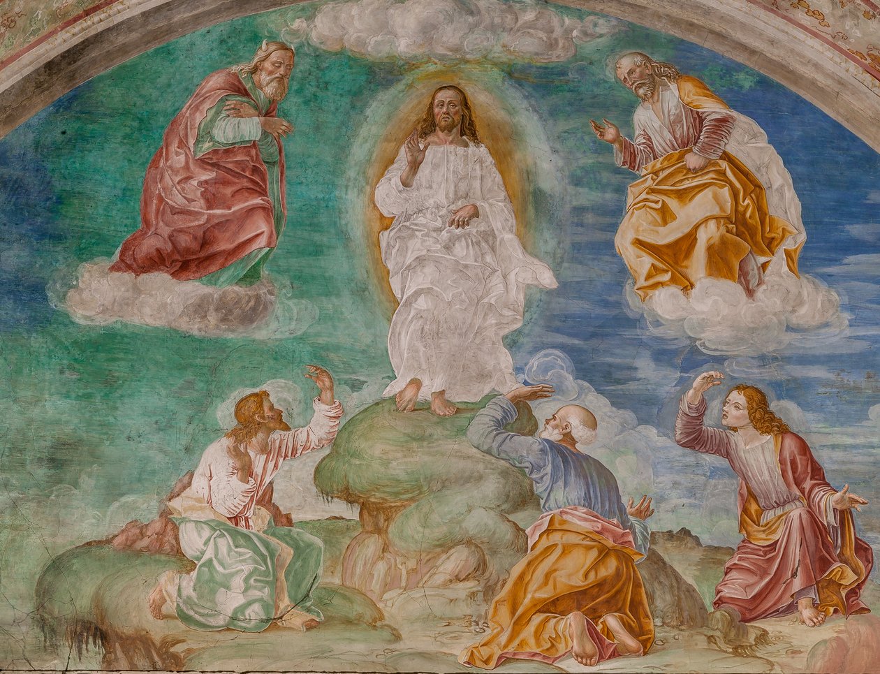 A Transfiguração de Cristo, c.1529 (fresco) de Giovanni Antonio Pordenone