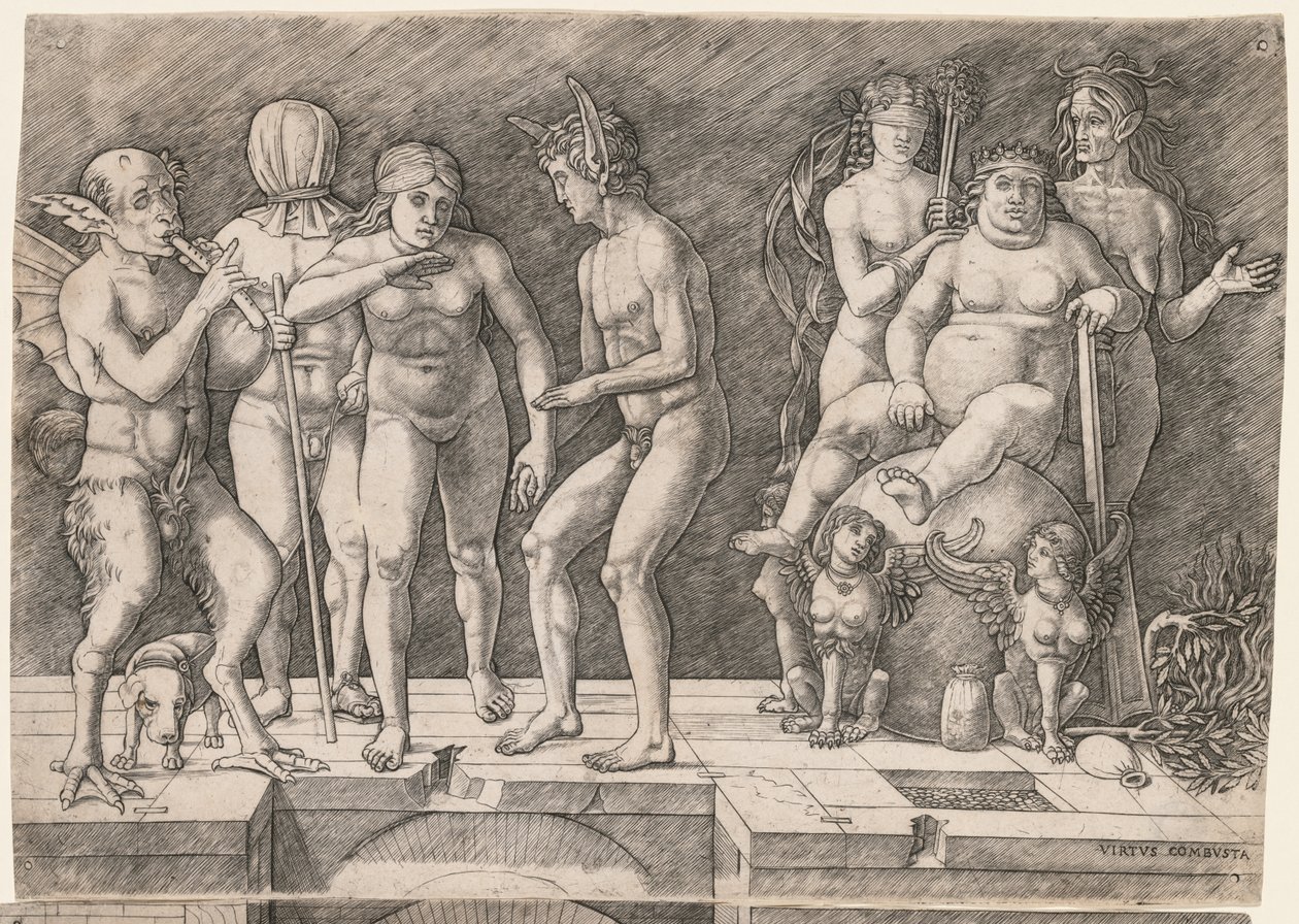Alegoria da queda da humanidade ignorante: Virtus Combusta, c. 1500-1505. de Giovanni Antonio da Brescia