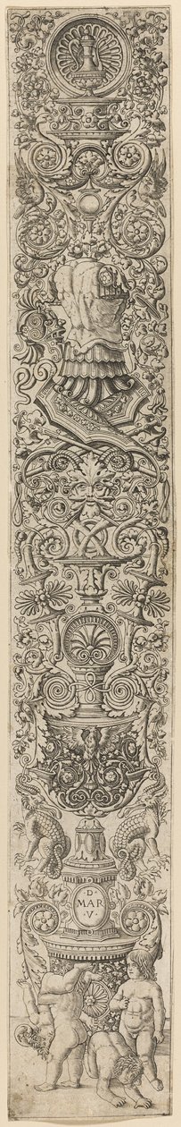 Quatro Crianças Brincando, placa sete de Doze Painéis Ornamentais de Giovanni Antonio da Brescia