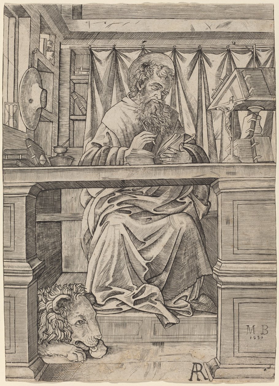 São Jerônimo em seu estúdio de Giovanni Antonio da Brescia