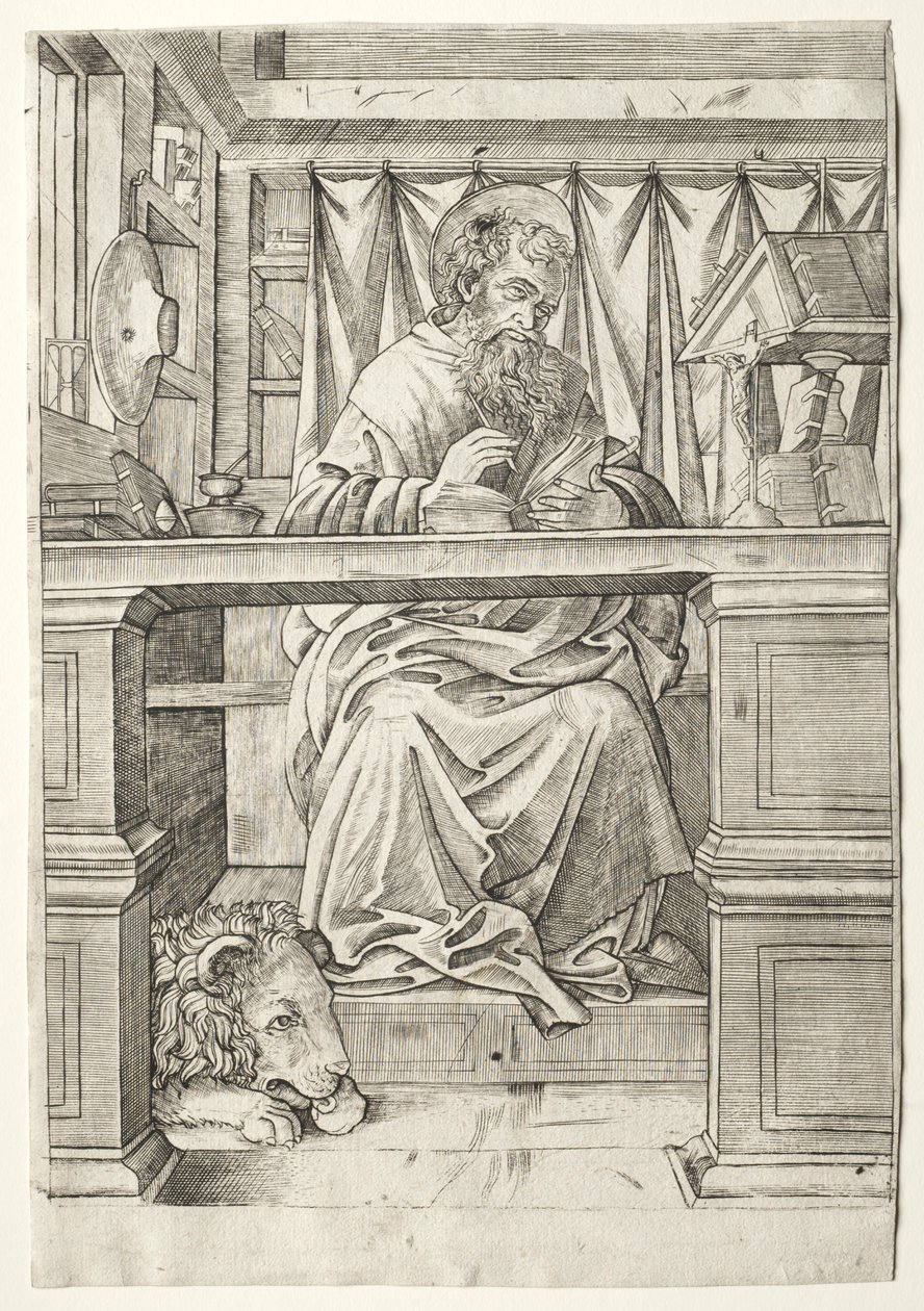 São Jerônimo em Seu Estudo, c. 1510 de Giovanni Antonio da Brescia
