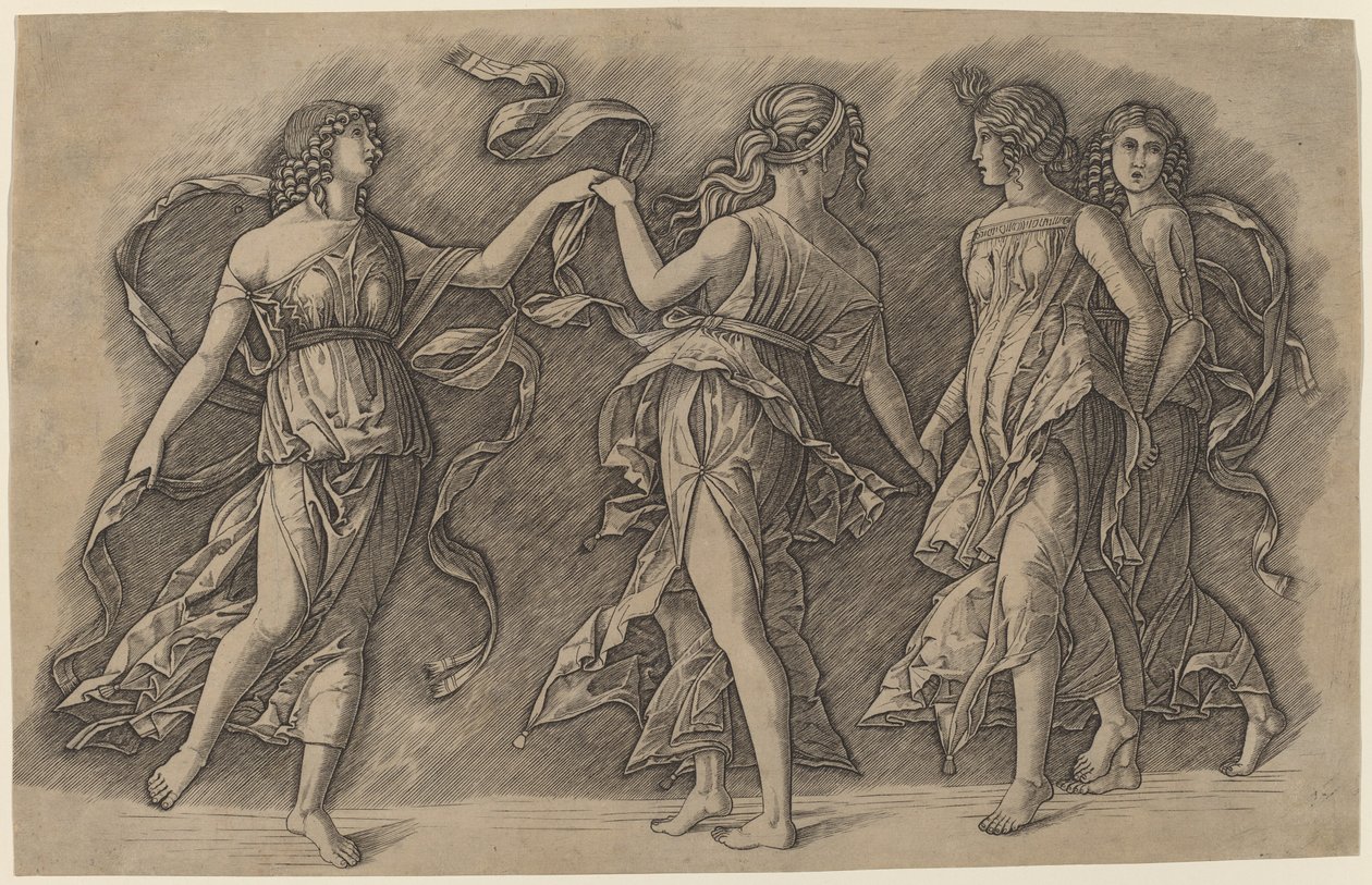 Quatro Musas Dançantes de Giovanni Antonio da Brescia, after Andrea Mantegna