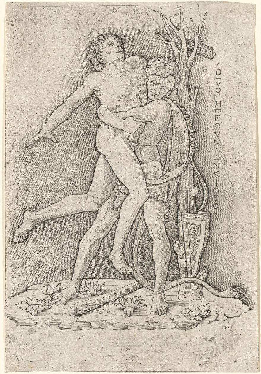 Hércules e Anteu de Giovanni Antonio da Brescia, after Andrea Mantegna
