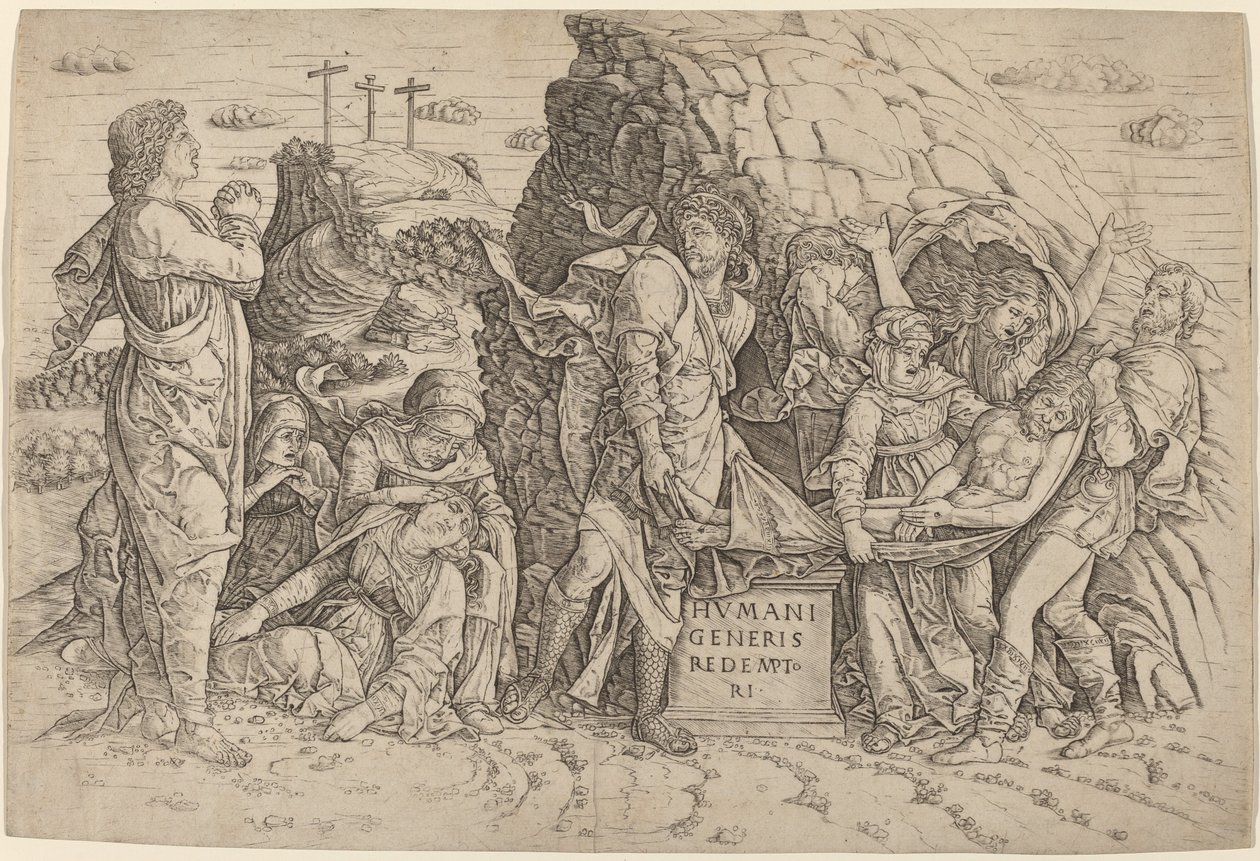 O sepultamento de Giovanni Antonio da Brescia, after Andrea Mantegna