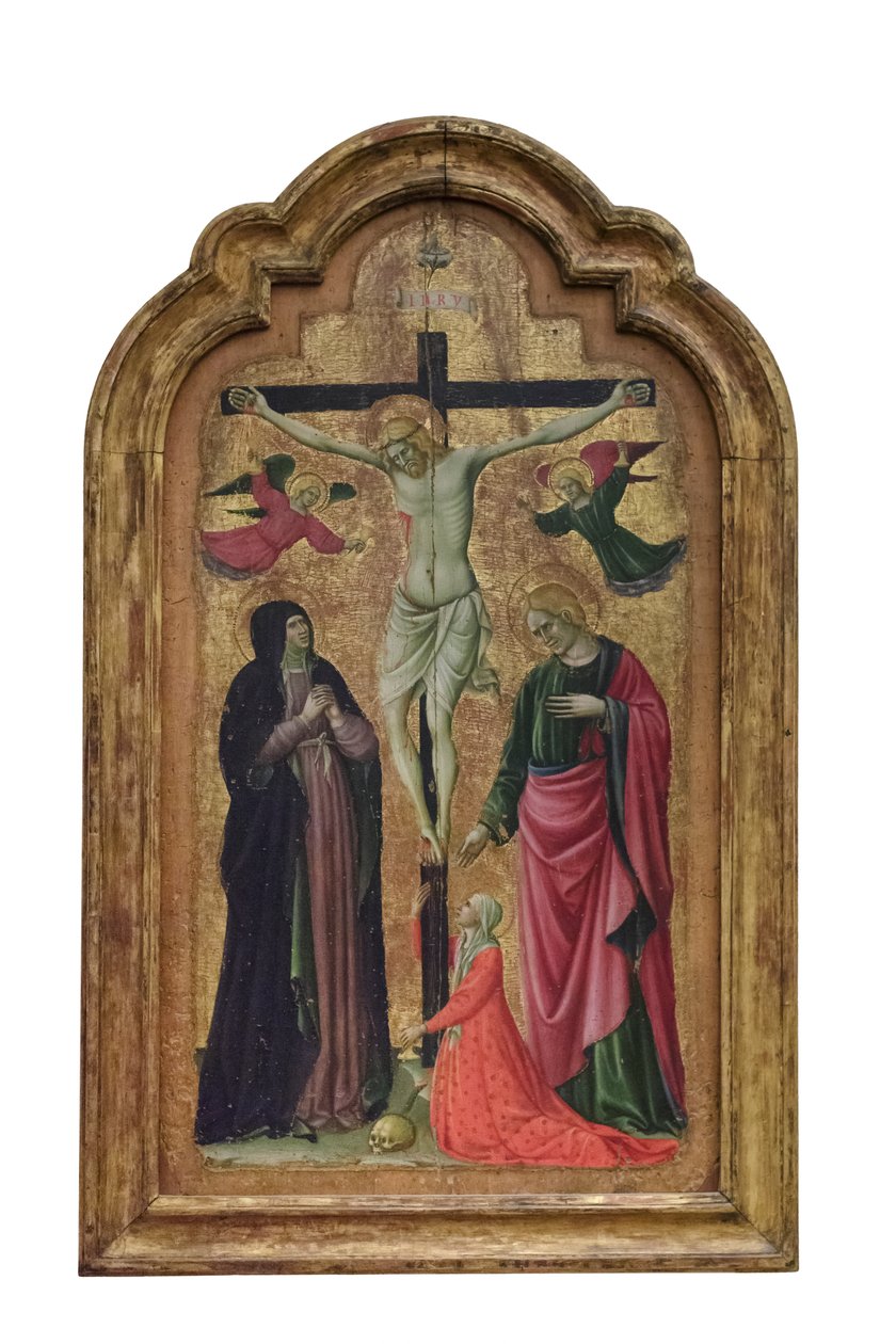 Crucifixão com Santa Luzia, c.1465-70 (têmpera sobre madeira) de Giovanni Antonio da Pesaro