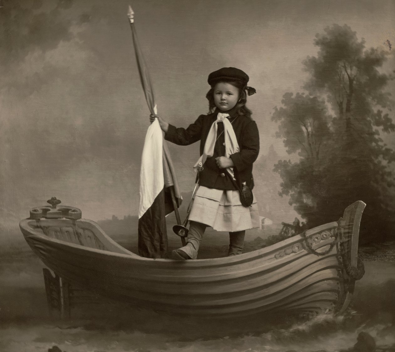 Retrato de Lidia Mastracchio com bandeira de Phillipe de Marlier