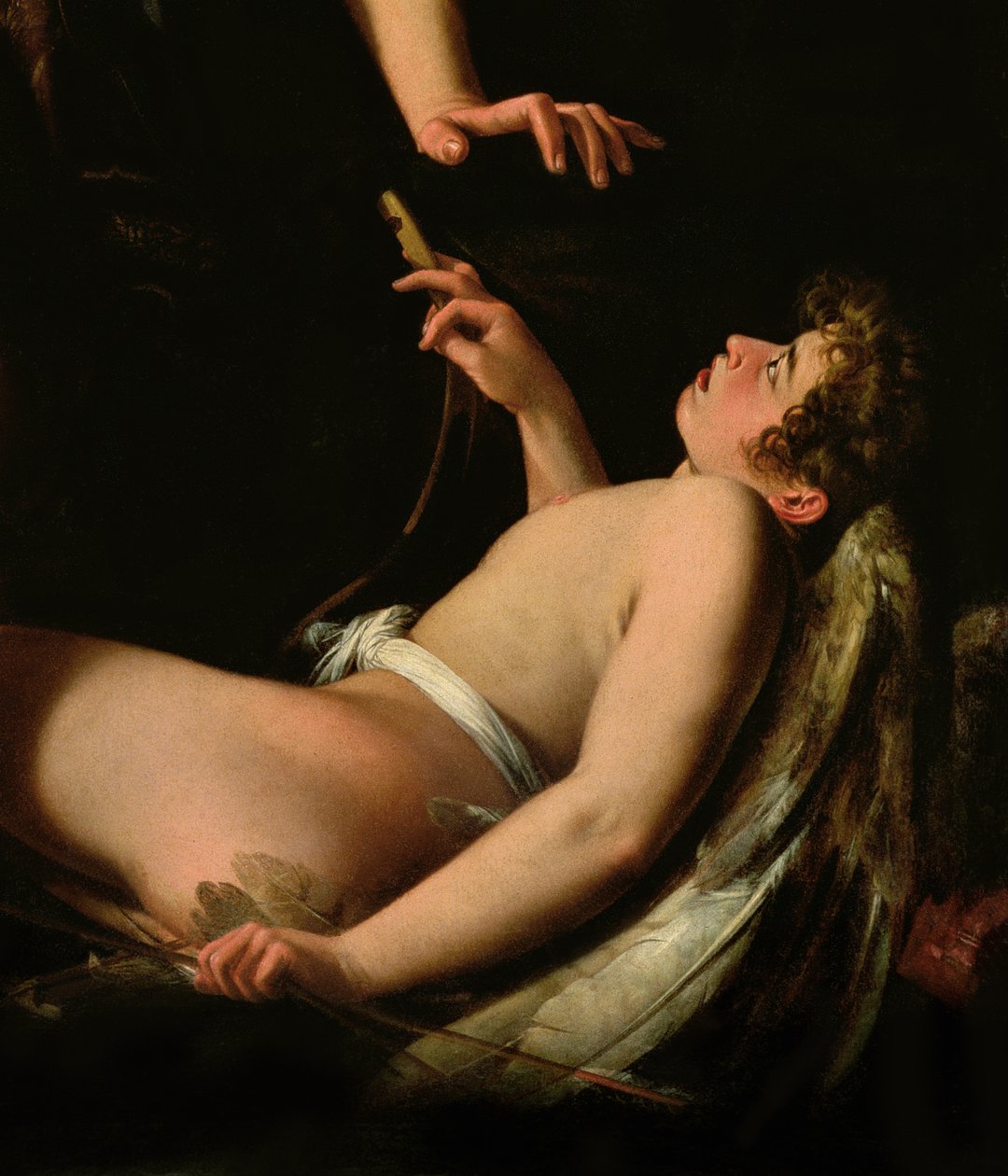 Detalhe do Cupido do Amor Sagrado e Amor Profano, 1602 de Giovanni Baglione