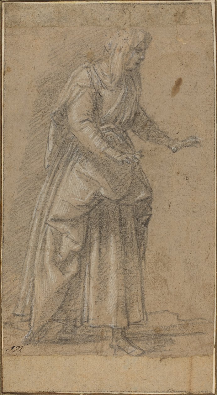 Mulher caminhando para a direita de Giovanni Baglione