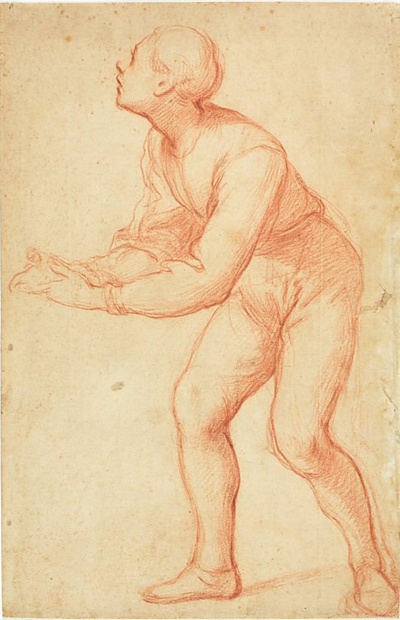 Jovem de pé com os braços estendidos de Giovanni Balducci