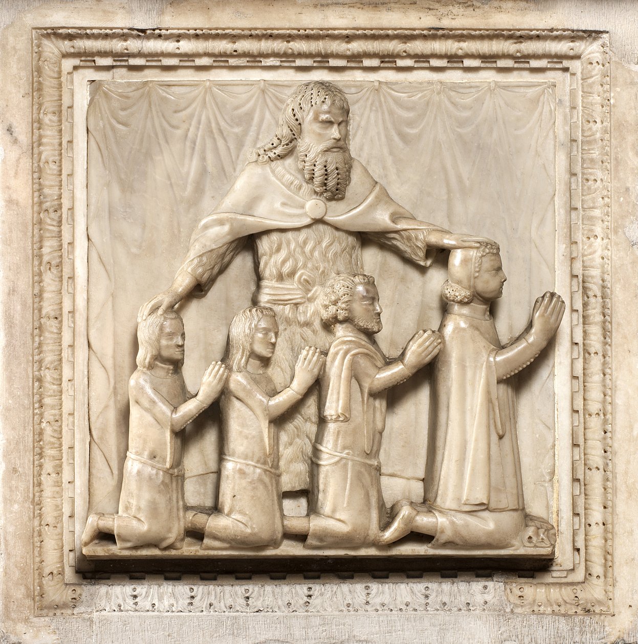 Quatro doadores e São Pedro de Giovanni Balduccio