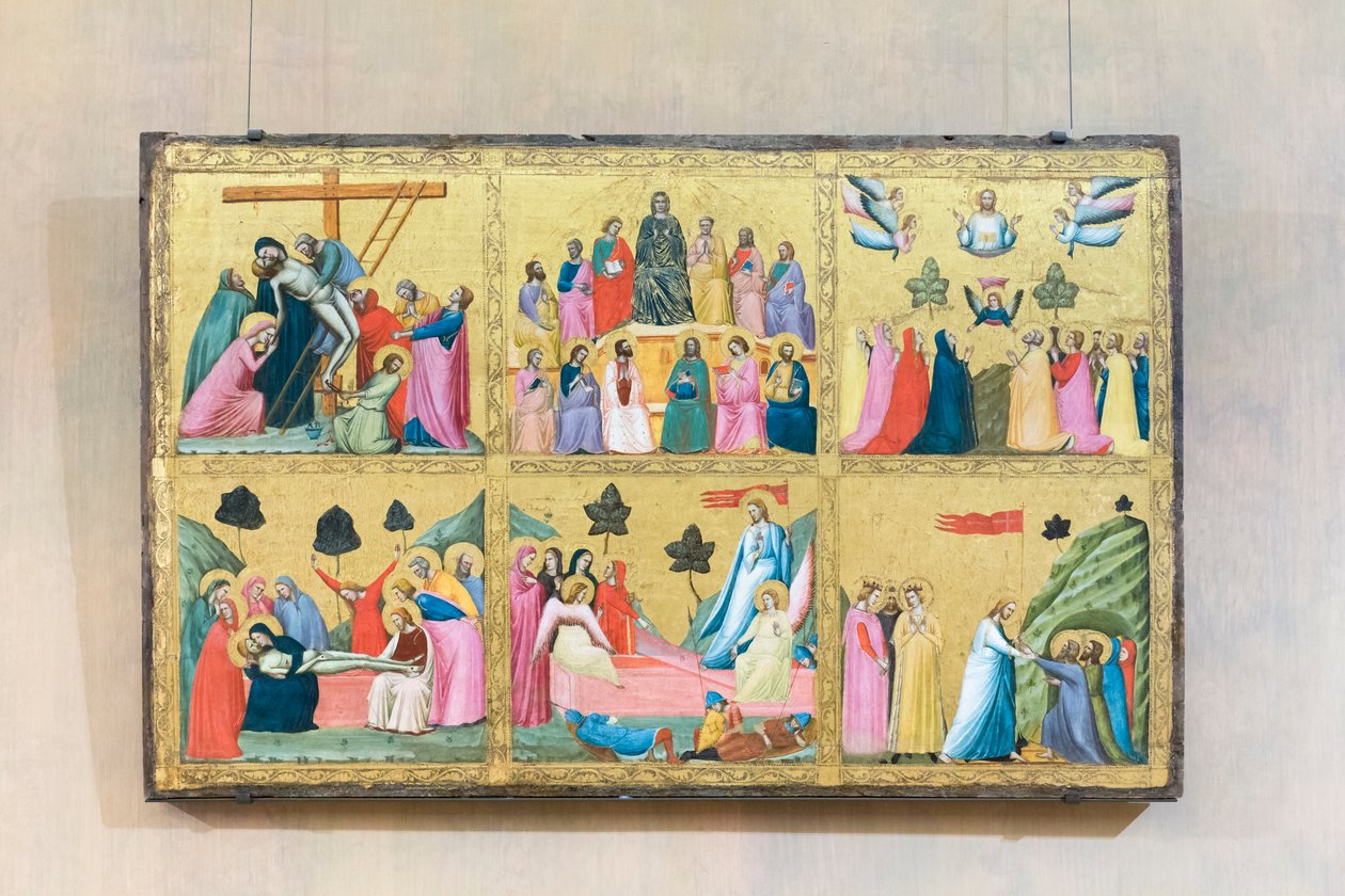 Episódios da paixão de Cristo , Giovanni Baronzio, Rimini, activo 1343-1345, galeria nacional de arte antiga, Roma, Itália de Giovanni Baronzio da Rimini
