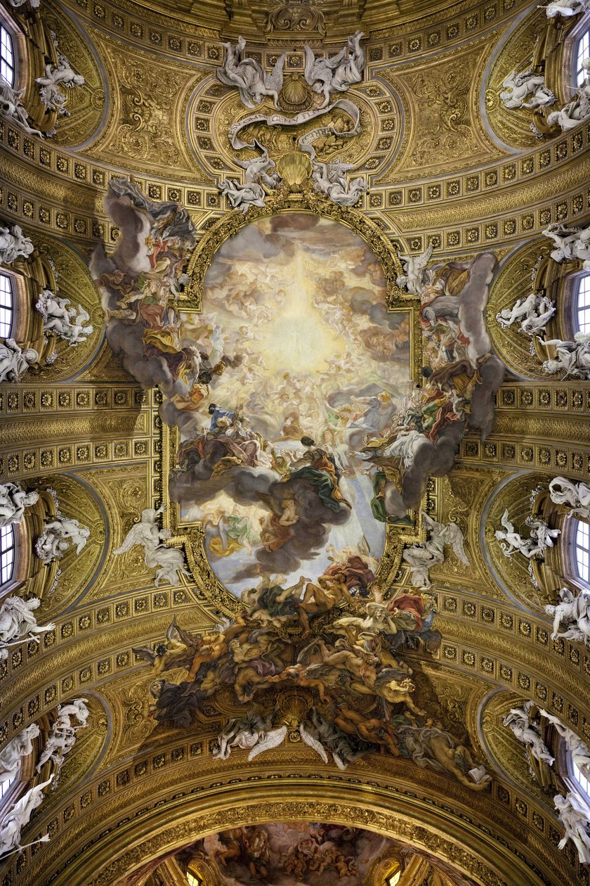 O Triunfo do nome de Jesus (Il Trionfo del nome di Gesu), um trompe l