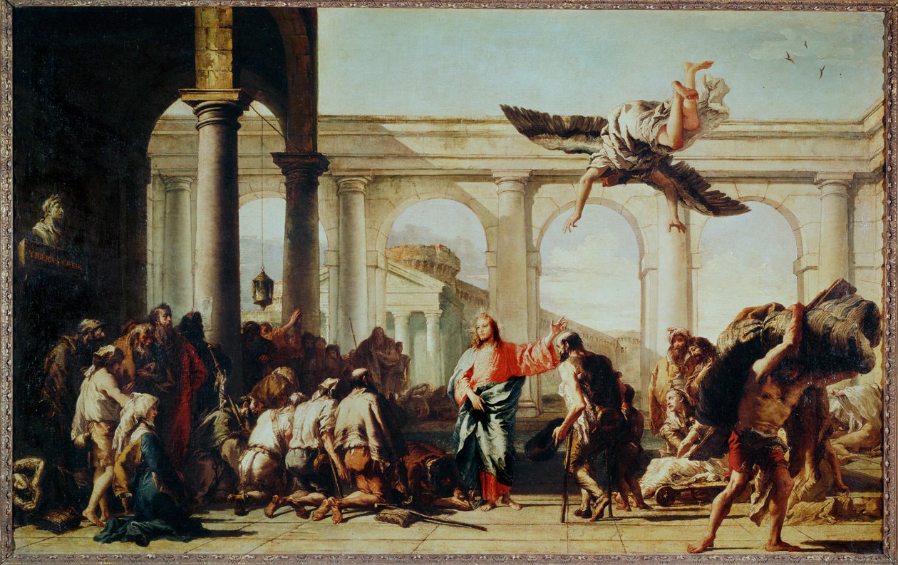 Cristo cura o paralítico ... de Giovanni Battista (1696-1770) Tiepolo