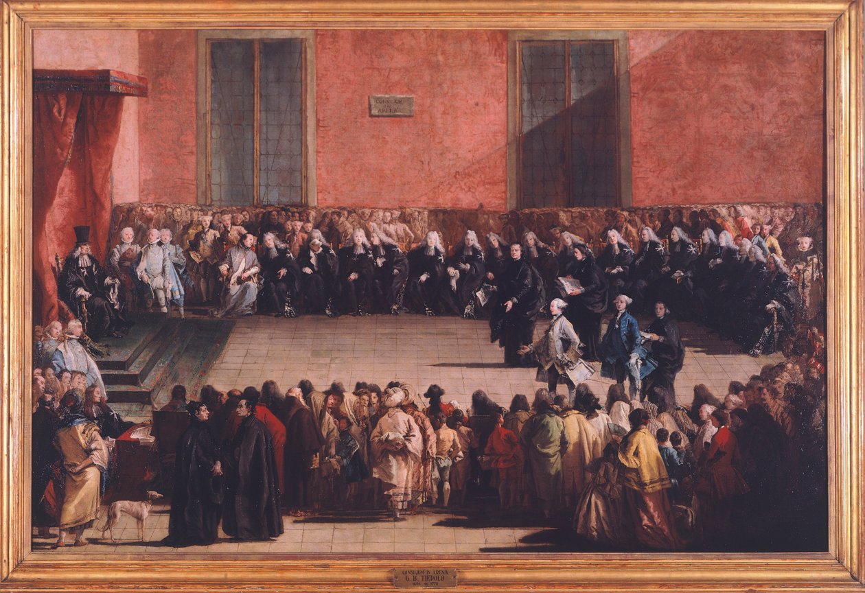 Consillium in Arena de Giandomenico Tiepolo (1727-1804) de Giovanni Battista Tiepolo