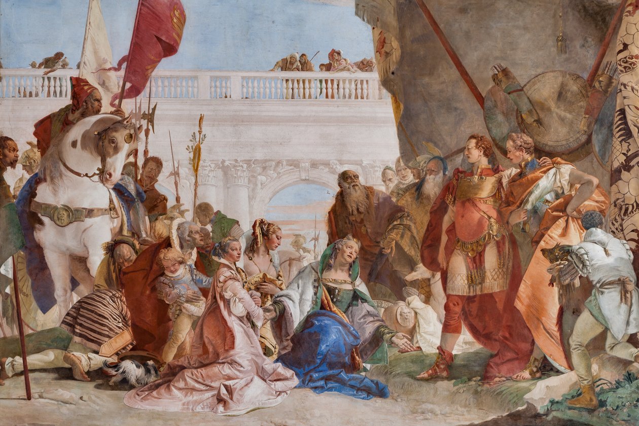 Continência de Alexandre o Grande (detalhe) de Giovanni Battista Tiepolo