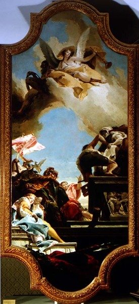 A Realização de uma Estátua em Honra do Imperador de Giovanni Battista Tiepolo
