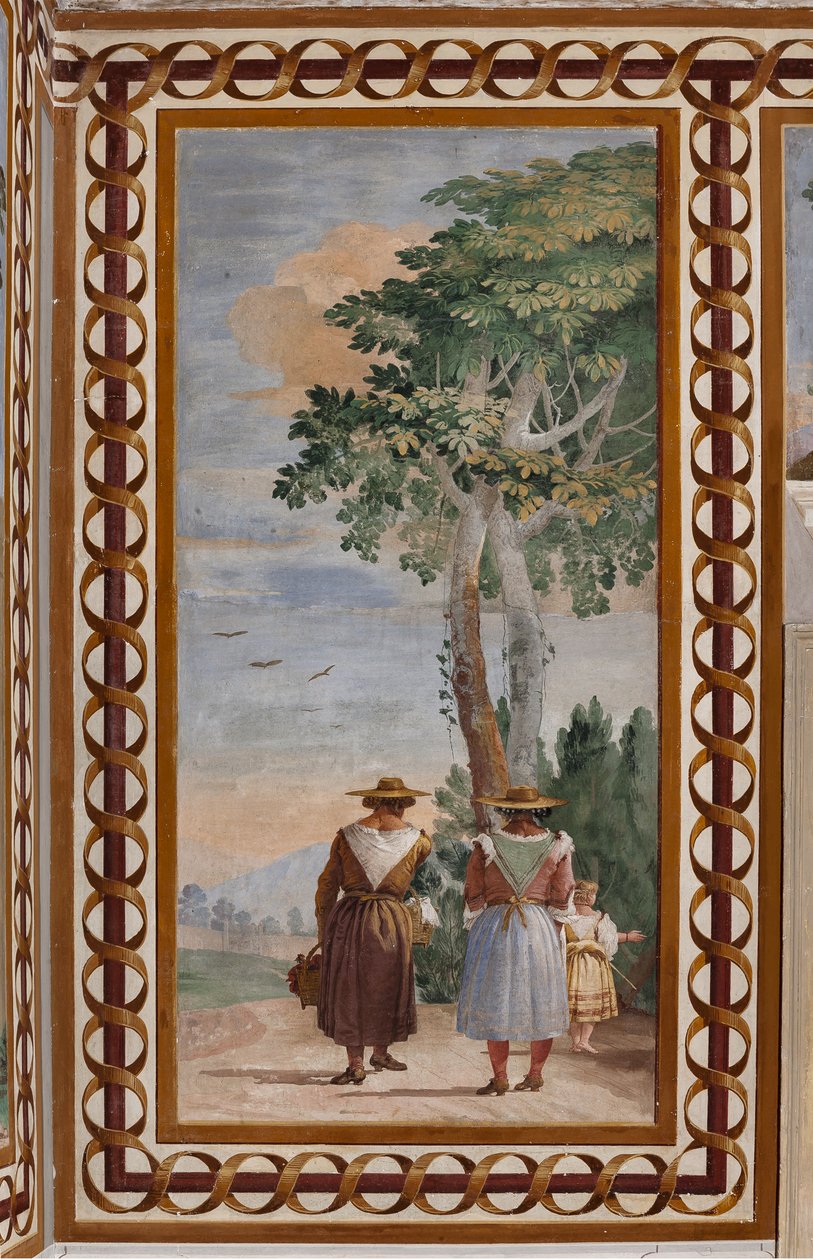 Alojamento dos hóspedes, Sala das Cenas Rurais: "Paisagem com camponeses" de Giovanni Battista Tiepolo