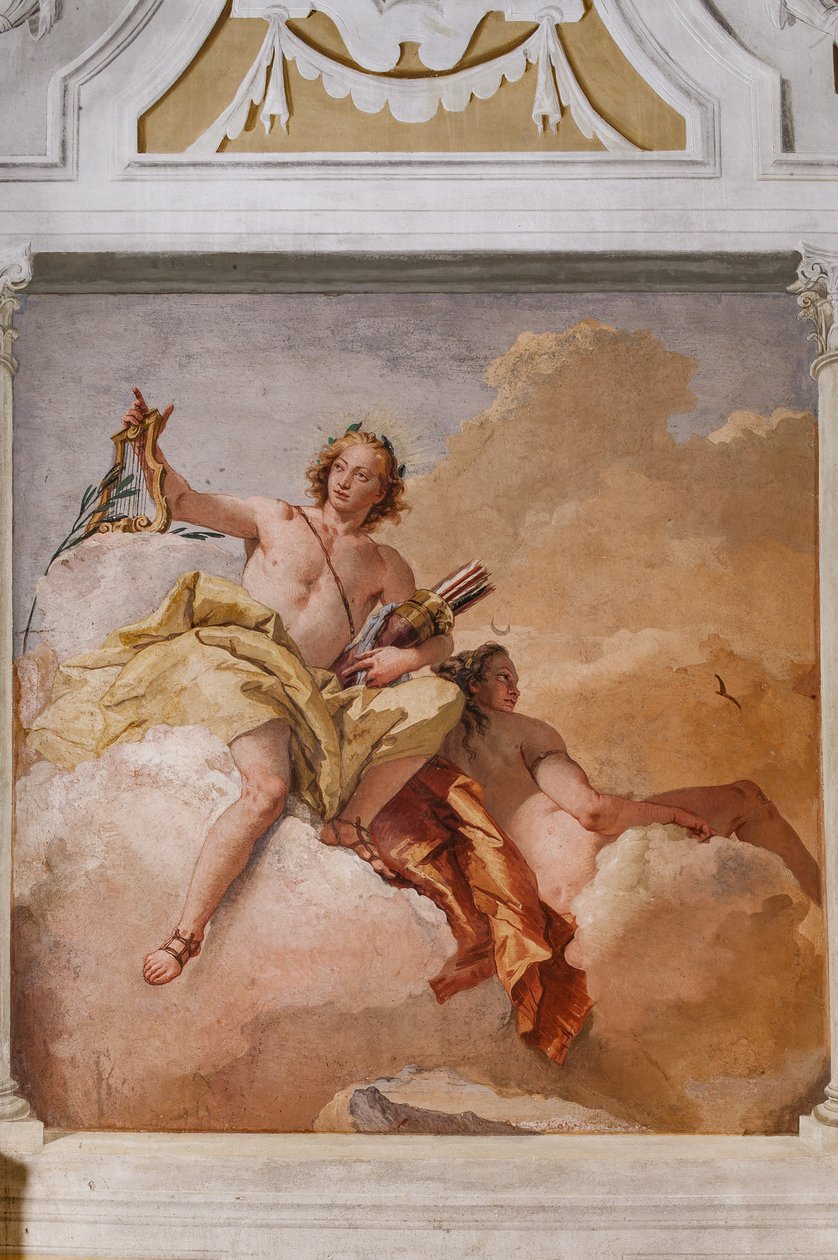 Alojamentos para convidados, a Sala do Olimpo: "Apollo e Diana" de Giovanni Battista Tiepolo