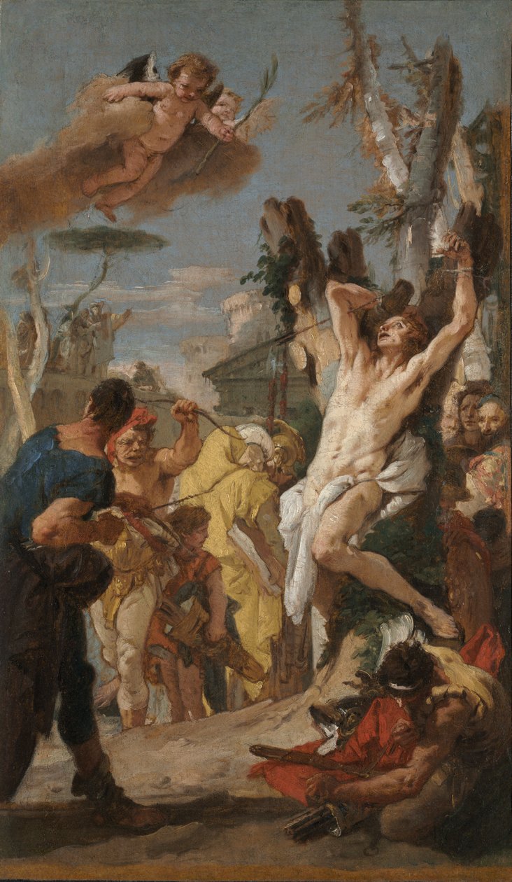 Estudo para "O Martírio de São Sebastião" de Giovanni Battista Tiepolo