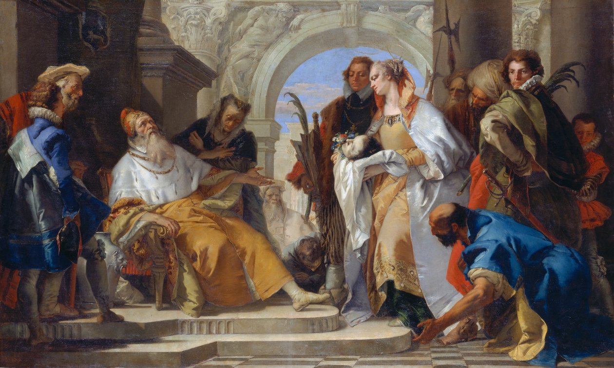 Os Santos Padroeiros da Família Crotta, c.1750 (óleo sobre tela) de Giovanni Battista Tiepolo