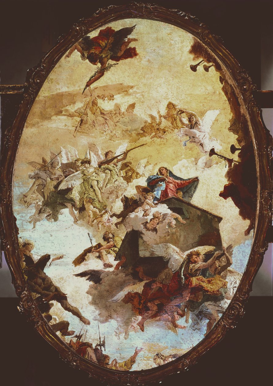 Transporte da Santa Casa de Loreto, esboço de Giovanni Battista Tiepolo