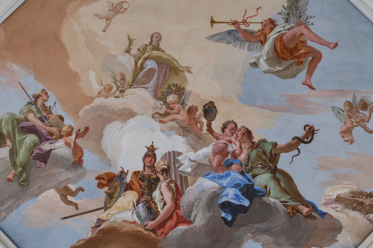 Triunfo da Glória anunciado pela Fama entre as Virtudes Cardeais de Giovanni Battista Tiepolo