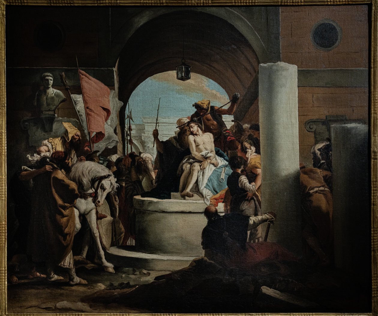 Cópia de The Crowning of Thorns, meados do século XVIII (óleo sobre tela) de Giovanni Battista (1696 1770) (workshop of) Tiepolo