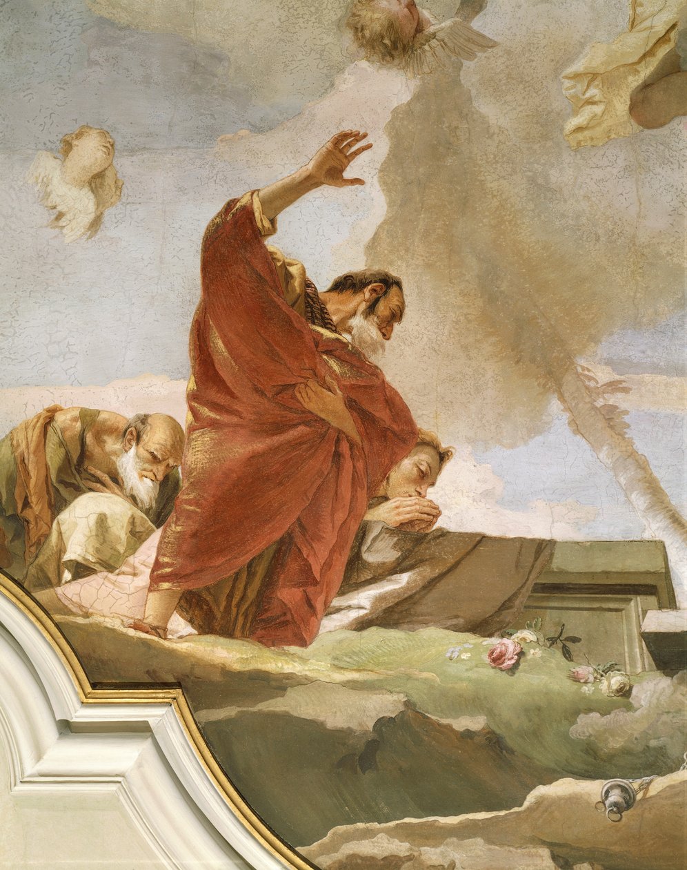 Assunção, por Giovanni Battista Tiepolo (1696-1770), afresco, Detalhe, Oratório de Pureza, Udine de Giovanni Battista Tiepolo