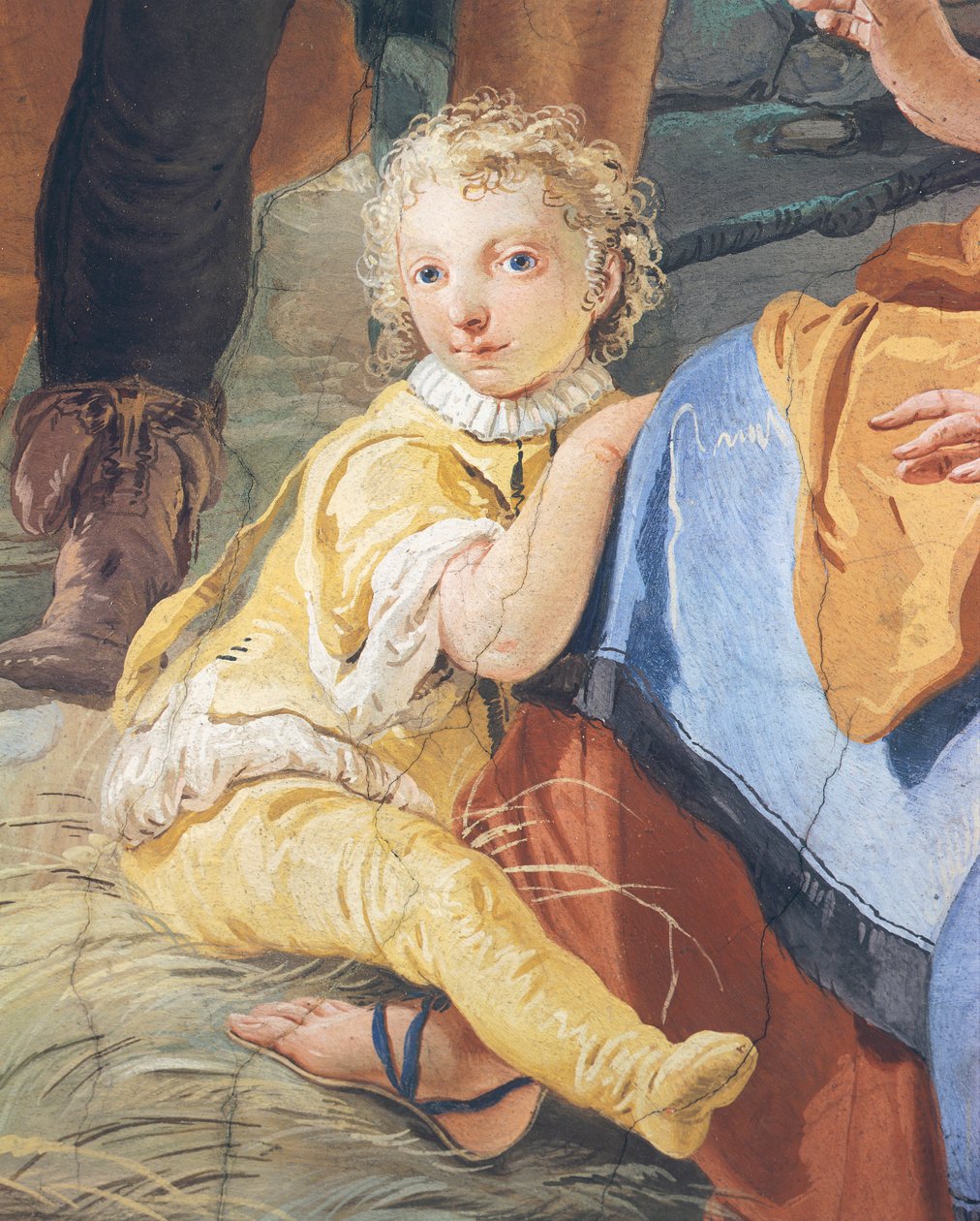 Criança, por Giambattista Tiepolo (1696-1770), fresco, Palácio do Arcebispo, Udine, Itália de Giovanni Battista Tiepolo