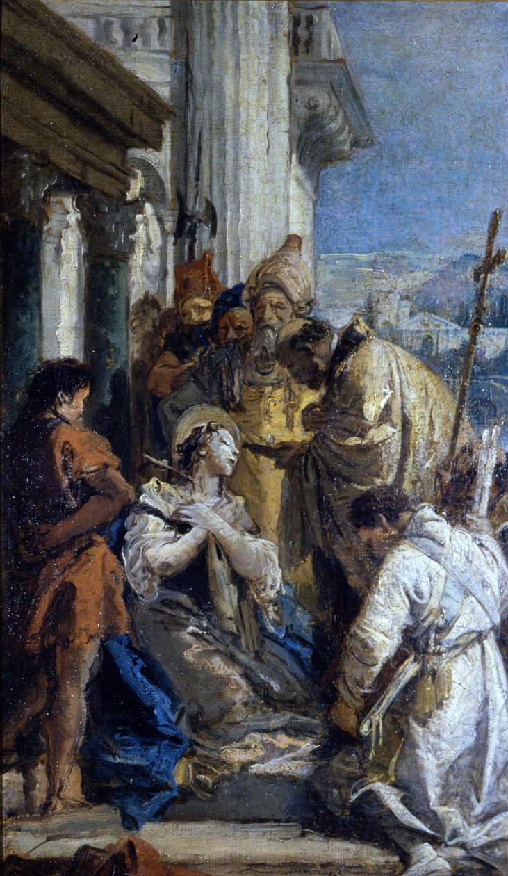 Giovanbattista Tiepolo: A comunhão de Santa Lúcia. Museu do Castelo. Milão de Giovanni Battista Tiepolo