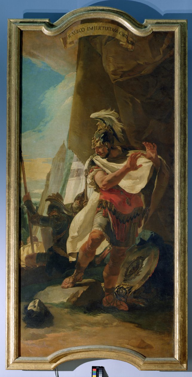 Hannibal com a cabeça do seu irmão Hasdrubal de Giovanni Battista Tiepolo
