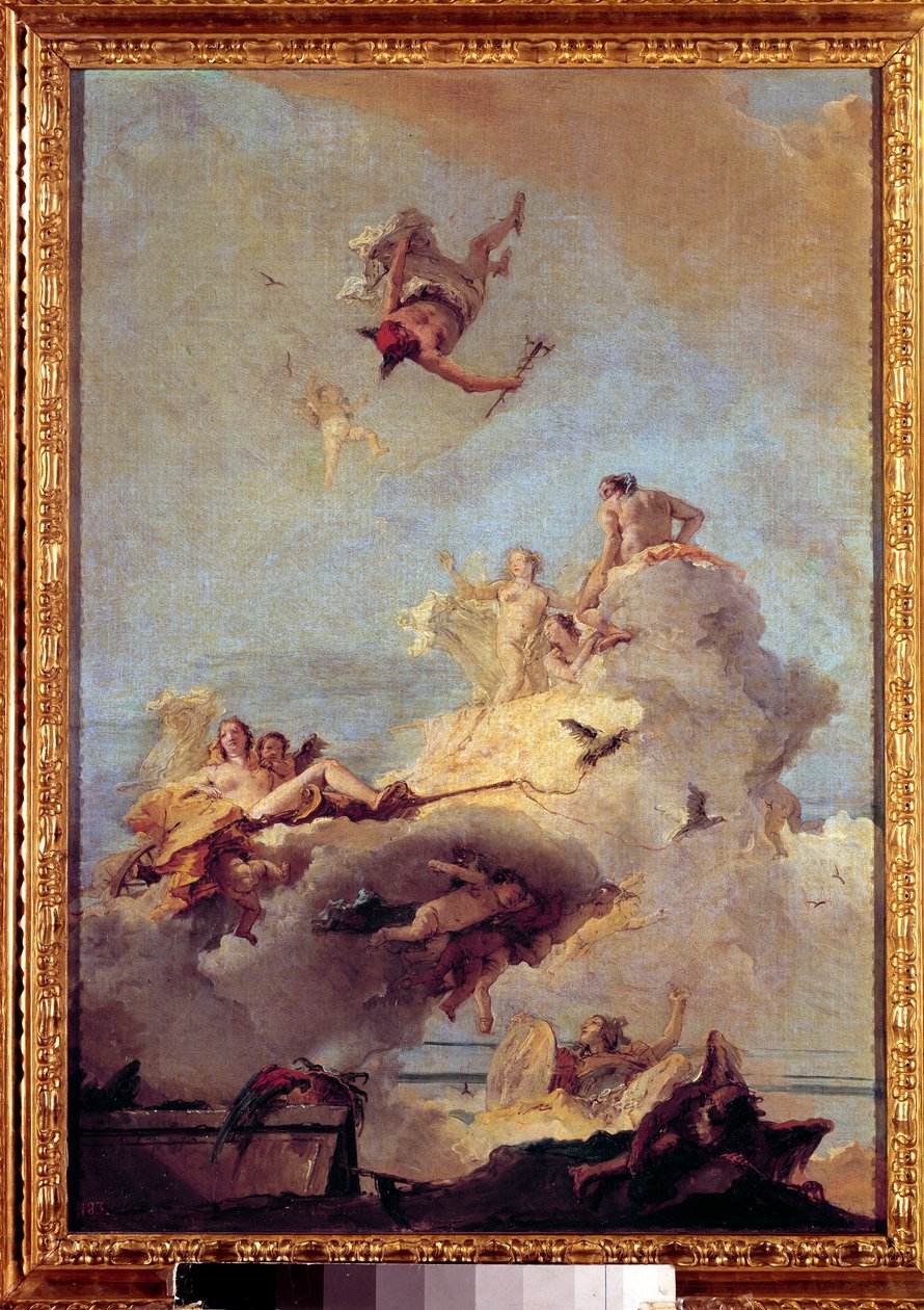 A Pintura Olympus de Giovanni Battista (Giambattista) Tiepolo (1696-1770) Madrid do século XVIII, Museu do Prado. de Giovanni Battista Tiepolo