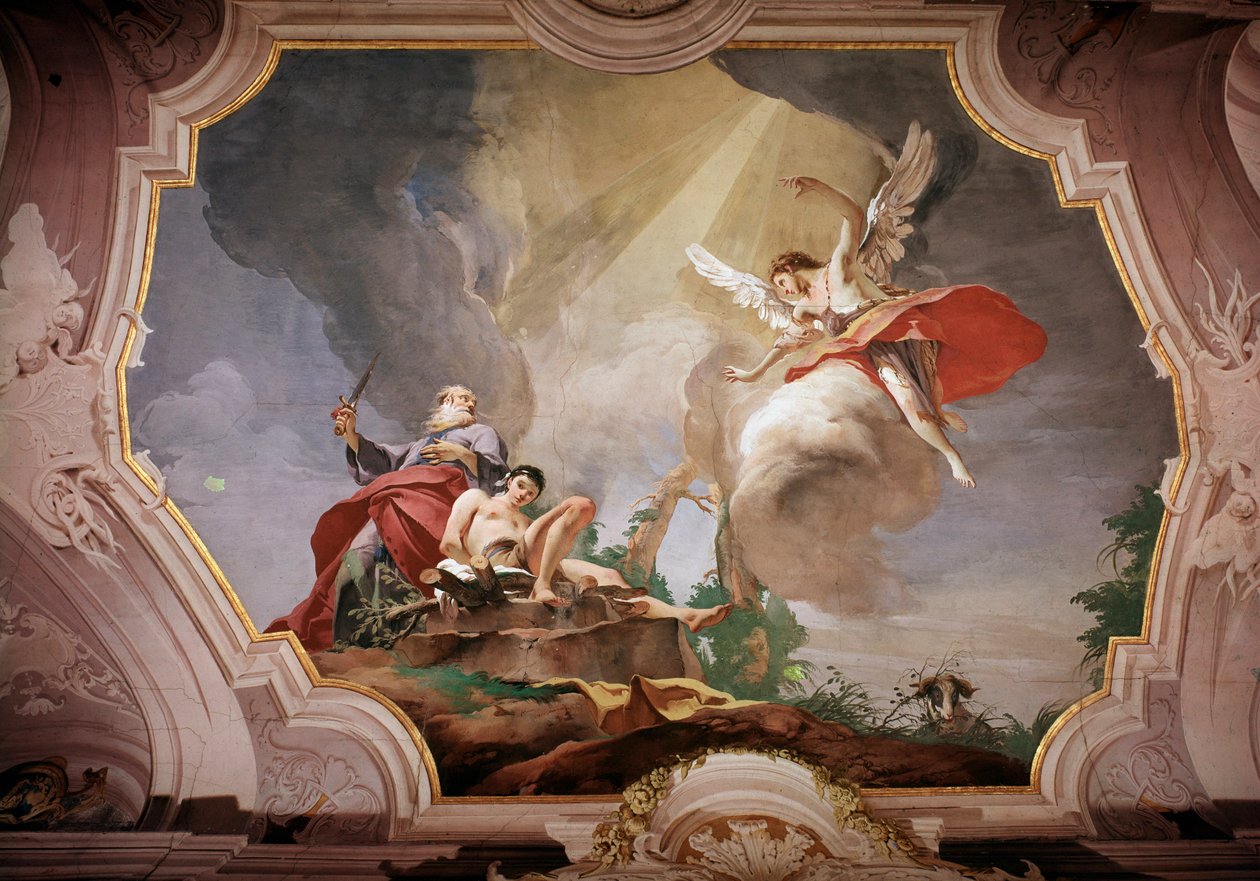 O Sacrifício de Isaac (Fresco de Giovanni Battista Tiepolo
