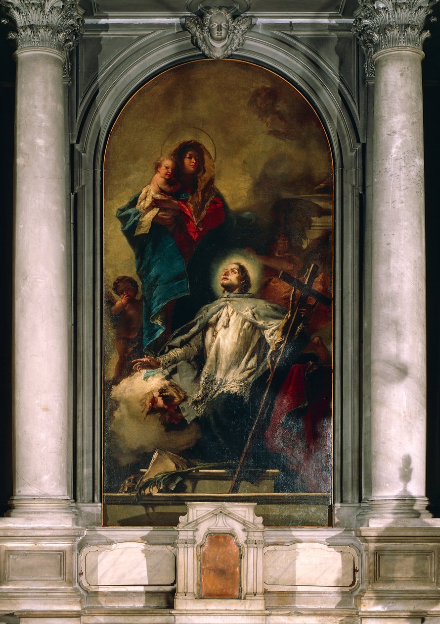 A Virgem aparecendo a São João de Nepomuk de Giovanni Battista Tiepolo