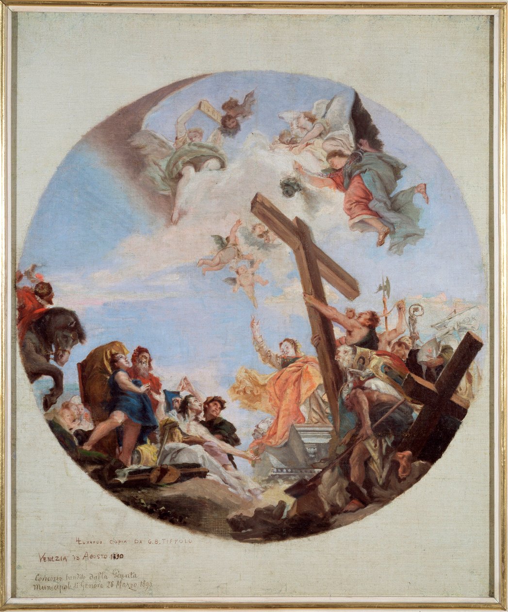 O achado da verdadeira cruz (óleo sobre tela, c. 1743) de Giovanni Battista Tiepolo