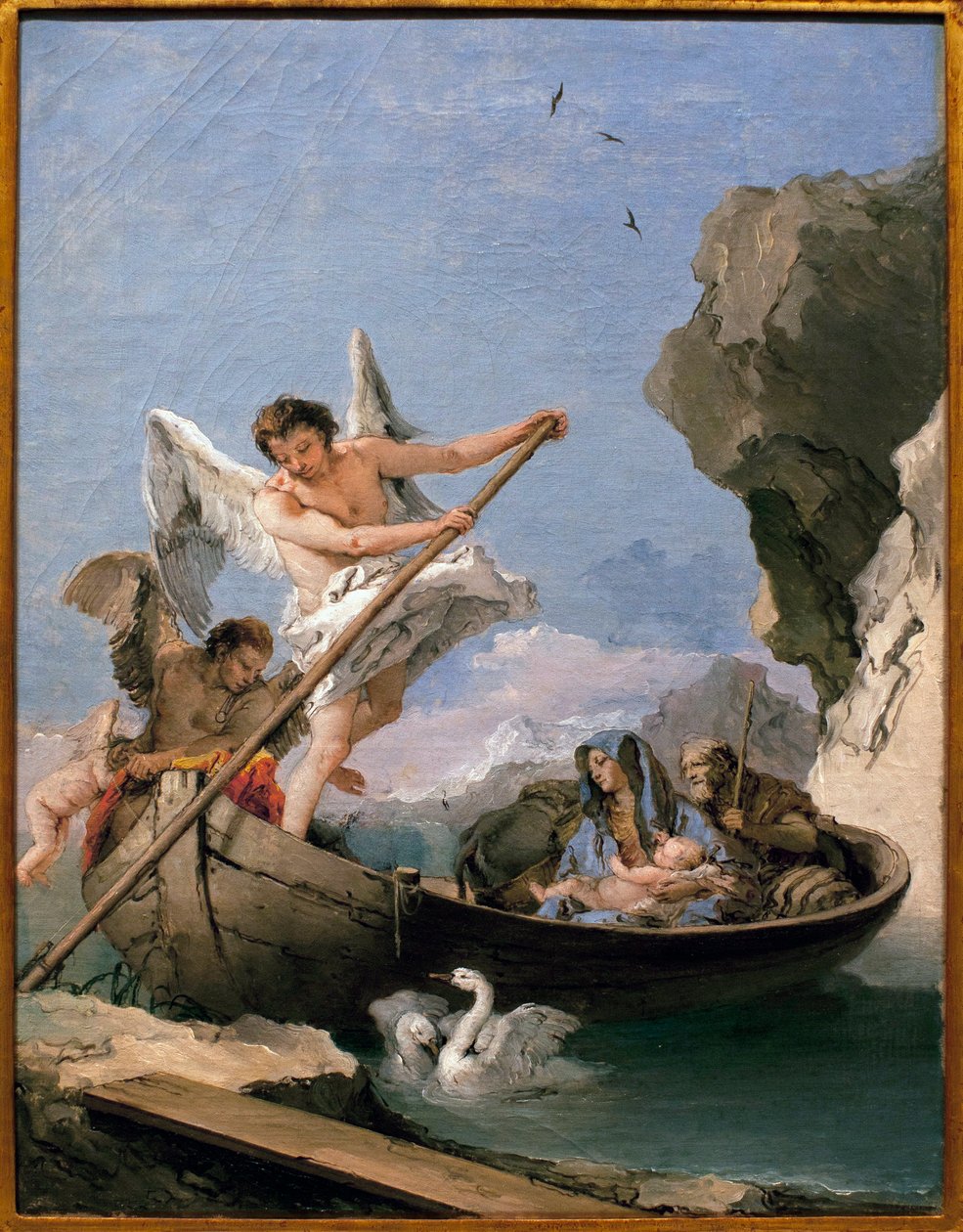 O voo no Egipto - Pintura de Giambattista Tiepolo (1696-1770), Oil On Canvas de Giovanni Battista Tiepolo