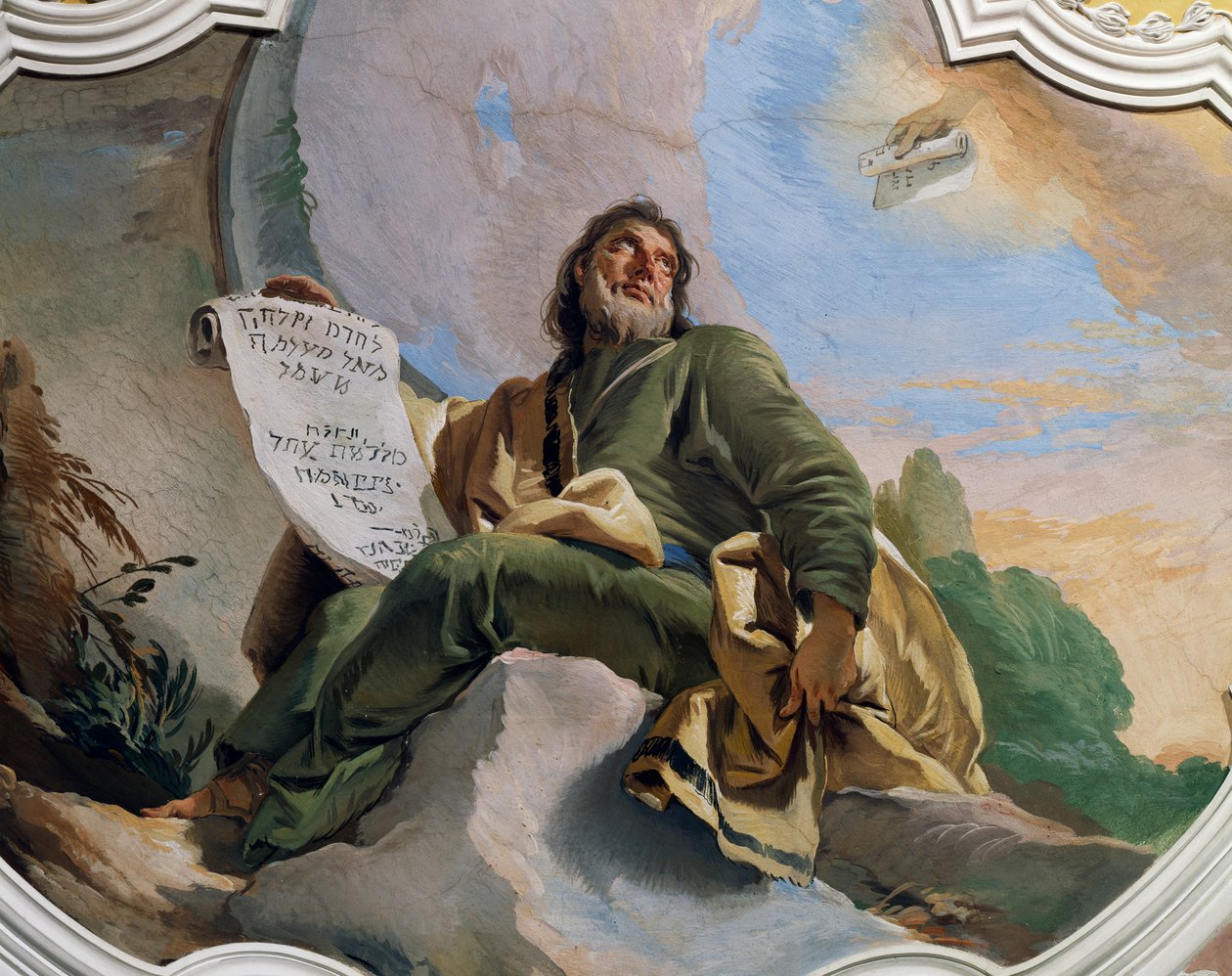 O profeta Ezequiel, detalhe de Giovanni Battista Tiepolo