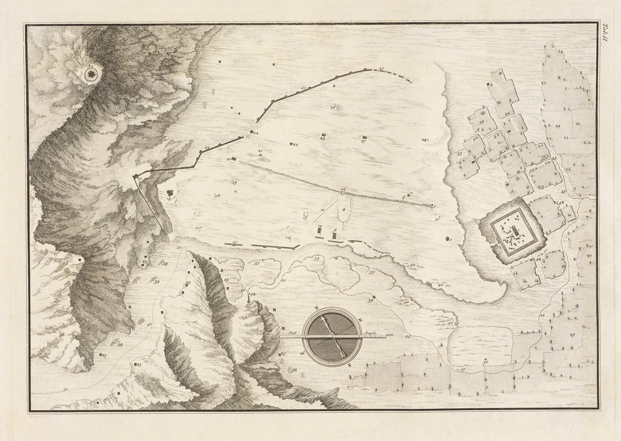 Um Plano Geométrico da Cidade Arruinada de Palmyra, 1753 de Giovanni Battista 1712 86 after Borra