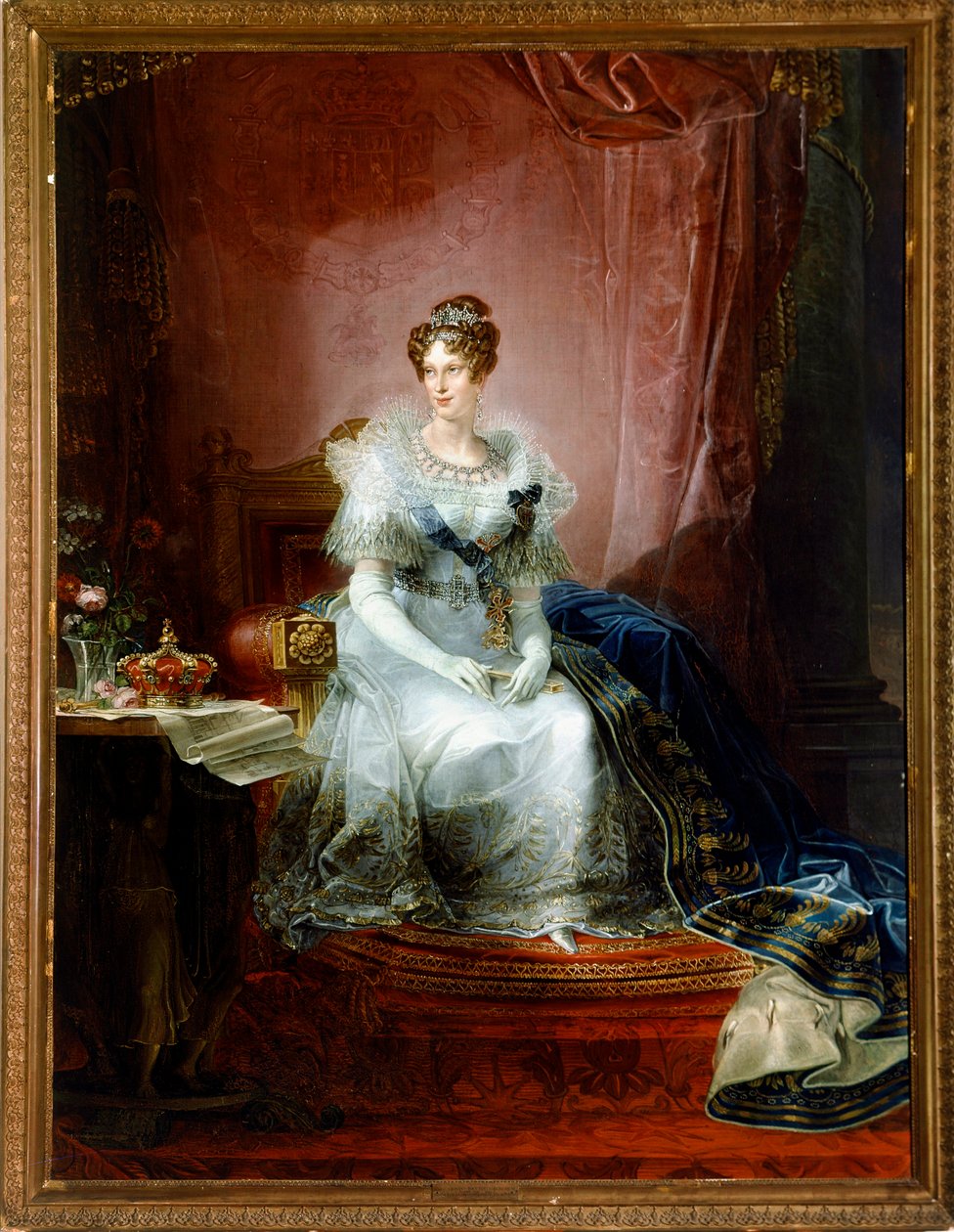 Retrato de Maria Luísa de Habsburgo Lorena, Imperatriz da França (óleo sobre tela) de Giovanni Battista Borghesi