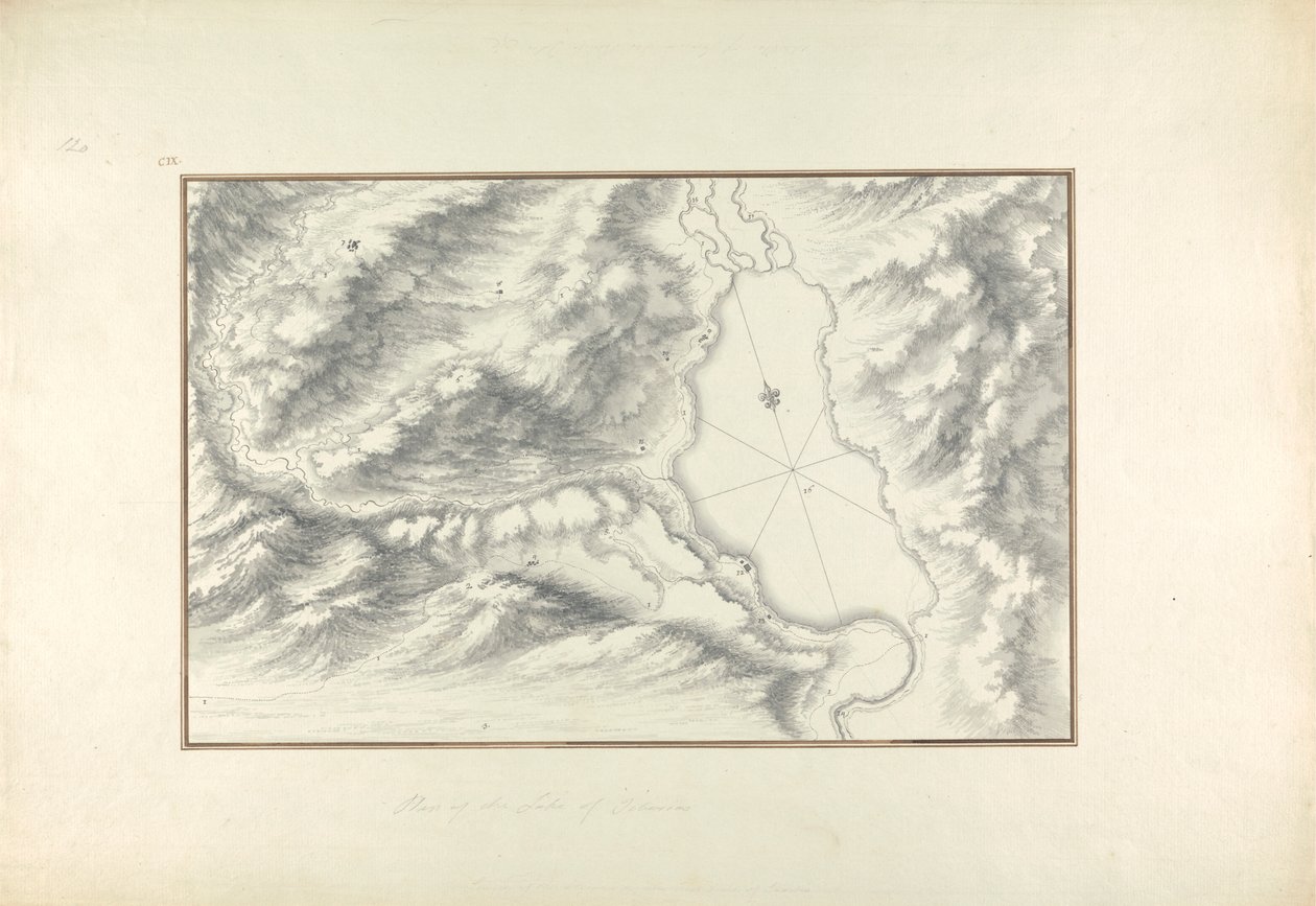 Plano do Lago Tiberíades de Giovanni Battista Borra
