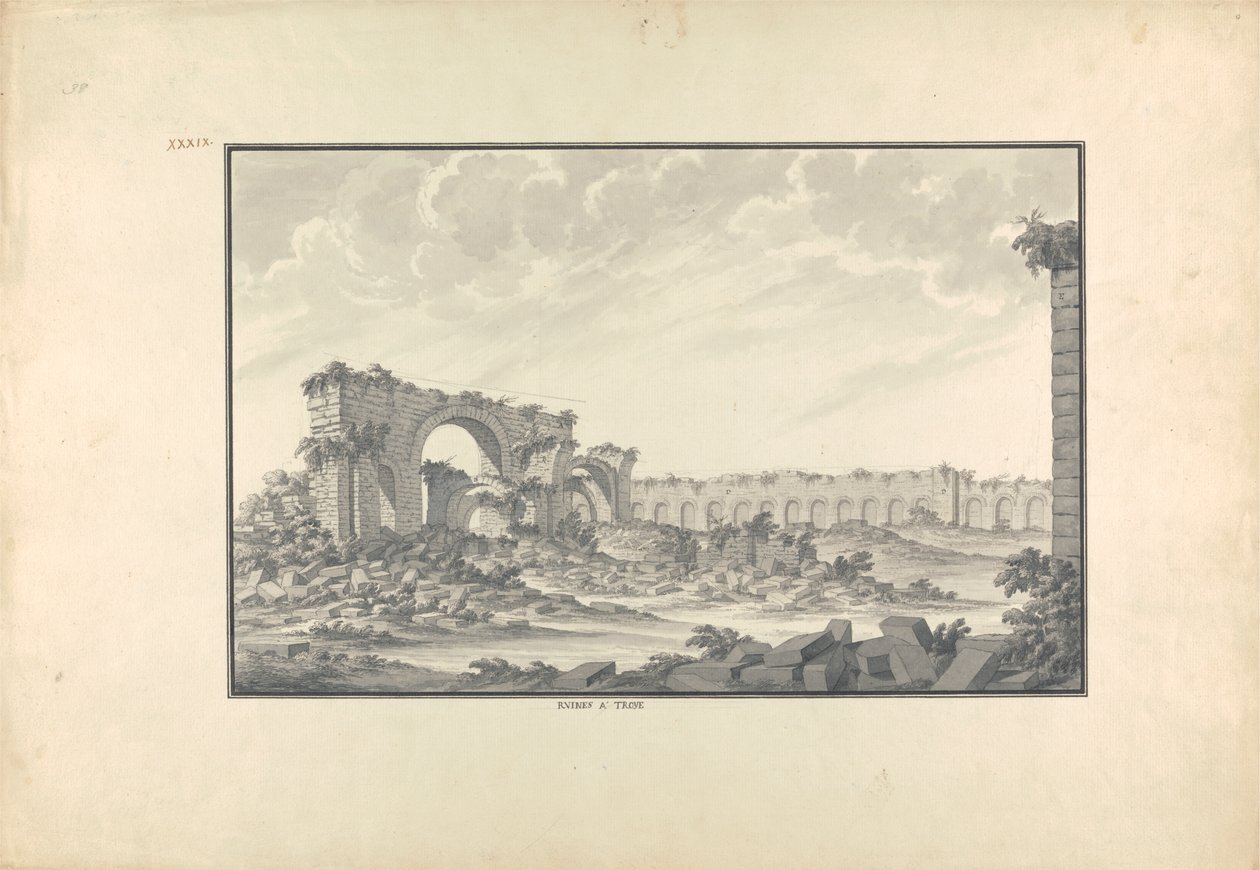 Ruínas em Troye de Giovanni Battista Borra